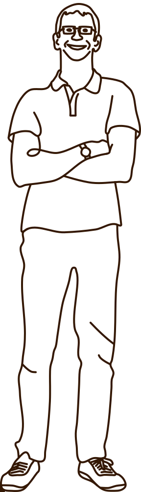 Line drawing of William J. Potscavage Jr.